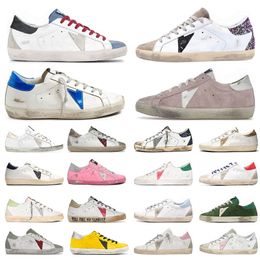 sneakers gold luxury designer casual shoes for men women Platform flat casual womens mens trainers dirty old shoe black white pink silver super sports Eur36-46