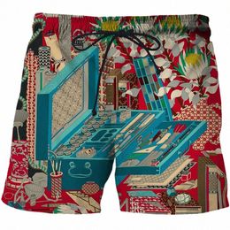 abstract Luxury High-end Series 2022 Bermuda Shorts for Men New Beach Short Summer Oversized Casual Unisex 3D Print Sweatpants U1R7#