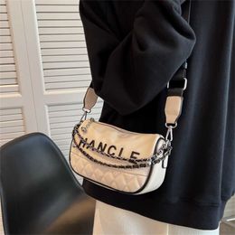 26% OFF Designer bag 2024 Handbags Live streaming fashionable and casual womens contrasting color letters internet famous single shoulder crossbody small square