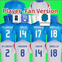 2023 Italy National Team Soccer Jerseys - Authentic Bonucci, Jorginho, Insigne, VERRATTI Player Kits For Men And Kids