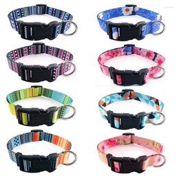 Dog Collars Bohemian Pet Printed Adjustable Puppy Cat Collar Removable Neckband For Small Medium Large Accessories