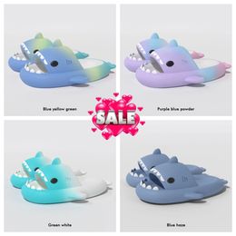 GAI slippers women a feeling on cotton sandals for men sweet Couple's Simple cute shark sandals women's summer solid Colour comfortable home Anti slip 36-45