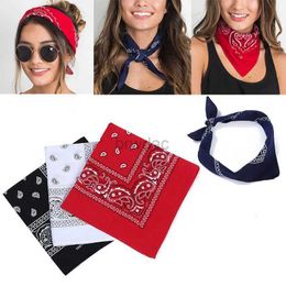 Sarongs Fashion Hip Hop Cotton Bandanas Square Scarf Corolla Headband Cowboy Bicycle Sports Headband Wrist Contract 55cm * 55cm 24325