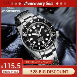 Wristwatches ADDIESDIVE Mens Diving NH35 Luxury Automatic Mechanical Wrist Ball Crystal 300 Metre Stainless Steel Luminescent ESC24325