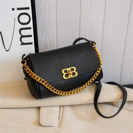 32% OFF Designer bag 2024 Handbags Trendy underarm for women in spring and autumn black textured chain versatile and fashionable exquisite single shoulder crossbody