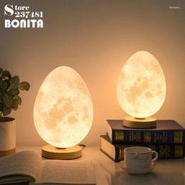 Table Lamps Creative Dinosaur Egg Light Bedside Decorative Ins Wind Cream Small Night 3D Printing Atmosphere Lamp