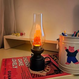 Sculptures Magic Casifer Vintage Night Light Cartoon Anime Flameless Decorative Lamp Kerosene Candle Light Table Lamp for Bedroom Halloween