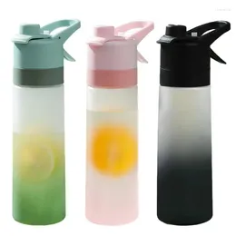 Water Bottles 650ml Portable Bottle With Spray Reusable Gym Sports Plastic Leak Proof Drinking For Outdoor