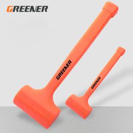 Hammer GREENER Double Rubber Hammer Tile Decoration Multifunctional Floor Plastic Inelastic Rubber Mallet Mounting Hammer Hand Tools