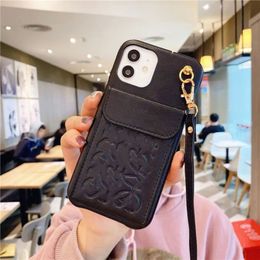 PLO008 - PPLO0020 Luxury Classic Fashion Phone Case for IPhone 15 14 Plus 13 ProMax 12 11 Pro Ma X R S Ma Rhombus Diamond Texture Phone Cover Card Holder Customised Logo Bag