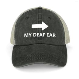 Ball Caps My Deaf Ear Left Cowboy Hat In Beach Hood Designer Man Women's