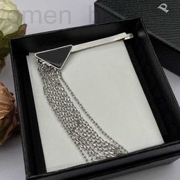 Hair Clips & Barrettes designer Designer Clip Long Tassel Women Jewerly Triangle Fashion Silver Hairclip Accessories Woman Dating Party Hairpins gift NCYI