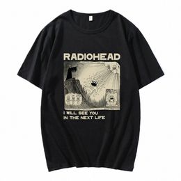 rahead Music Band T-shirt Cott Soft High Quality Men Tee-shirt Streetwear Hip Hop I Will See You in The Next Life Print Tee E0Zf#