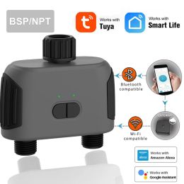 Kits Tuya Bluetoothcompatible Wificompatible 2way Intelligent Water Timers Automatic Watering Controller Smart Garden Sprinklers