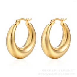 Hoop Earrings Diameter 25mm Women Stainless Steel Hypoallergenic Hyperbole Jewellery