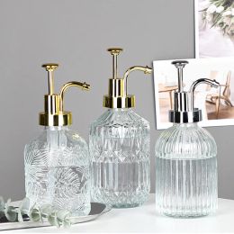 Dispensers Soap Dispenser Transparent Clear Glass Bottle Bathroom Hand Sanitizer Shampoo Shower Gel Refillable Pump Bottle Container