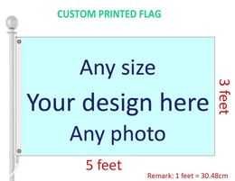 3x5 Logo Shaft Feet Banner 100D And Flag Any Printing Polyester Digital Color W/ Grommets Cover Custom Kjfrb