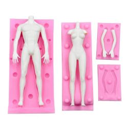 Moulds Large 3D Human Body Silicone Mould DIY Sexy Statue Resin Portrait Candle Mould Easy Demoulding Chocolate Cake Decor Baking Tools