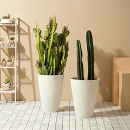 Flower Pot Tall White Planter for Indoor Plants20 Inch Round PlanterFlower Pots ContainersLarge Decorative Tree Plant 240320
