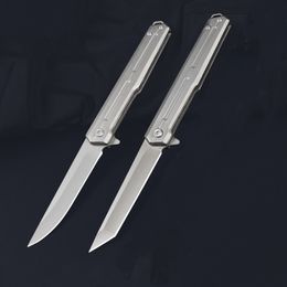 A10 Flipper Folding Knife 440C Blade Steel Head Handle Outdoor Camping Pocket Folding Knives