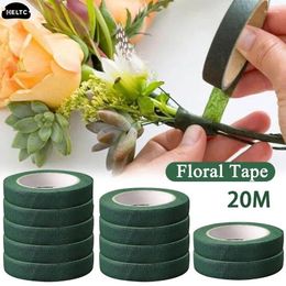 Decorative Flowers 1roll Floriculture Tape Self-adhesive Bouquet Floral Stem Paper Tapes Stamen Wrapping Florist Flower Wedding Supplies