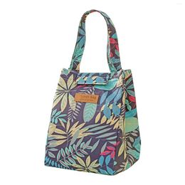 Storage Bags Floral Print Lunchbox Bag Japanese Fashion Students With Meals Portable Lunch Insulation P5