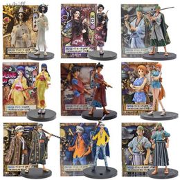 Action Toy Figures New One Piece Action Character Brook Water L Luffy Zoro Sanji Nami Usopp Kikjo DXF Wano Country Animation Model Doll ToyC24325