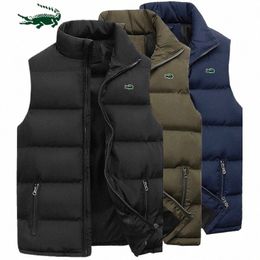 2024 Men's Tank Top Jacket Warm Sleevel Jacket Winter Waterproof Zipper Coat Autumn Stand up Collar Tank Top Brand Clothing U7vm#