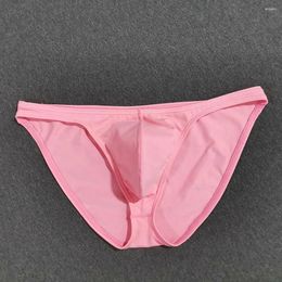 Underpants Mens Sexy Convex Pouch Underwear Briefs Cotton Breathable Panties Low Rise Lingerie Men's Erotic