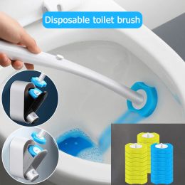 Brushes Disposable Long Handle Toilet Brush, Bathroom Accessories, Cleaner Tool, Modern Hygienic