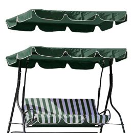 Nets Porch Swing Canopy Replacement Top Rain Cover Rain Ruffled Waterproof Swing Top Cover For Furniture Park Garden Porch Seat