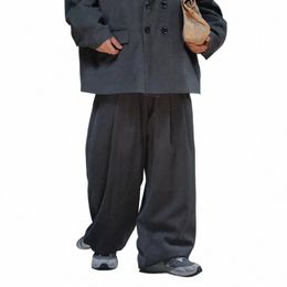 Masculino oversized solto casual perna larga calças largas jogger sweatpants cityboy streetwear fi calças vintage calças de carga w1sj #