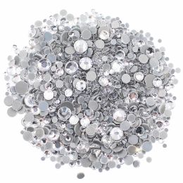 Embossing Ss6 Ss30 Mixed Size Flatback Hot Fix Rhinestones Glitter Crystals Glass Beads Stones Iron on Rhinestones for Clothes Decoration