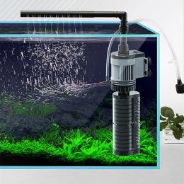 Accessories sunsun Aquarium filters triple builtin filters versatile submersible pump fish tank aerator Aquarium Internal Filter