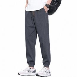 spring Newest Man Pants Fi Mid Waist Casual Sport Men's Pants Elastic Tie Feet Y2k Clothes for Youth Loose Men's Clothing k63S#