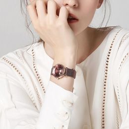 womens luxury watch japanese quartz movement classic style stainless steel case leather strap deep waterproof montre de luxe ja112256d