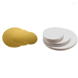 Baking Tools 18Pcs Round Gold Cake Boards Base Circle Cardboard Disposable Perfect For Decorating