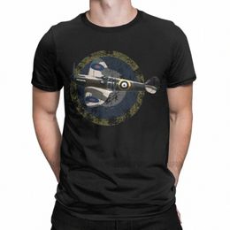 british RAF Supermarine Spitfire Fighter Plane T Shirts Men Cott T-Shirts Plane WW2 Pilot Aircraft Aeroplane Tees Short Sleeve p4zn#