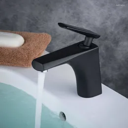 Bathroom Sink Faucets Basin Faucet Mixer Taps Black/White Gold/Nickel Brass & Cold Single Hole Deck Mounted Wash Water