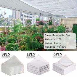 Nets White Plants Sunshade Net Garden Sun Shelter HDPE Fabric Shading 40~80% Privacy Screen Outdoor Shade Canopy UV Protection Awning