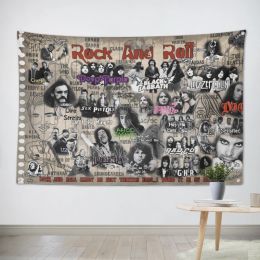 Accessories Hard Rock Heavy Metal Music Banners & Flags Tapestry Band Posters HD Canvas Printing Art Tapestry Mural Wall Decoration Gift E5