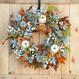 Decorative Flowers Halloween Wreath Garland Thanksgiving Door Decor Ornaments Wreaths