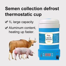 Accessories 1L Cattle Frozen Sperm Thawing Cup Boar Artificial Insemination Sperm Collection Thermos Cup 1000ML Veterinary Sperm Cup New Hot