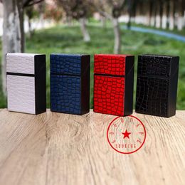 Latest Style Colourful Smoking Cigarette Storage Box Portable Innovative Automatic Buckle Flip Cover Dry Herb Tobacco Housing Holder Stash Case DHL