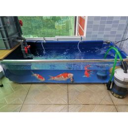 Tanks Vokanda Fish Tanks 200 Gallon 780 Liter 150*150*35cm 4.9'*4.9'*1.1' Aquarium For Fish Turtle Decoration