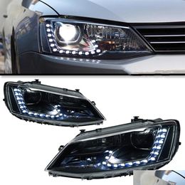 Car Light Assembly Lights For Jetta Headlights 2011-20 18 Upgrade Led Daytime All Drl Signal Projector Lens Head Lamp Drop Delivery Au Otdum