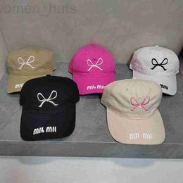 Ball Caps designer New Bow Baseball Hat Soft Top Fashionable and Trendy Duck Tongue M Family Women's Internet Celebration Same Style Sunshade Batch Q97B