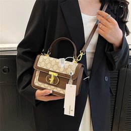 14% OFF Designer bag 2024 Handbags Fashionable Handheld Shoulder Small Square for Women Texture Western Style Simple Ageing Small Square Tofu