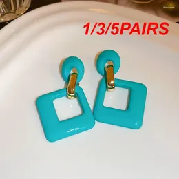 Stud Earrings 1/3/5PAIRS Square Multifunction Summer Trends 2024 Bright Candy Colours Striking Design Unique Geometry