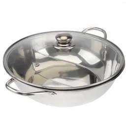 Double Boilers Stainless Steel Cookware Non Stick Fry Pan Pot With Divider Chaffing Dishes Induction Cooker Shabu-shabu